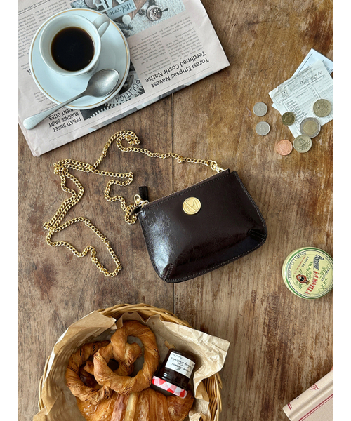 COTEDEMOI(コテドムア)の「Ecrin mini double chain bag - Chocolate brown(メッセンジャーバッグ・レディース・その他・FREE)」の6枚目の写真