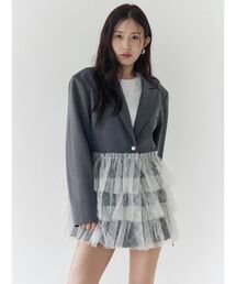CALNAMUR | チュールティアードジャケット(テーラードジャケット)