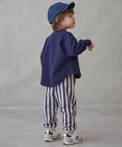 petit main（プティマイン）の「【GOODPRICE】裏起毛スウェットパンツ（スウェットパンツ・キッズ・モカ/ストライプ/ネイビー/トップグレー・110cm/120cm/100cm/90cm/130cm/80ｃｍ）」の5枚目の写真