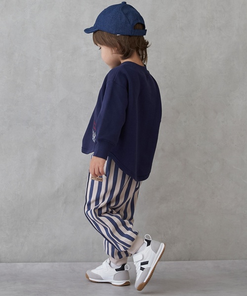 petit main（プティマイン）の「【GOODPRICE】裏起毛スウェットパンツ（スウェットパンツ・キッズ・モカ/ストライプ/ネイビー/トップグレー・110cm/120cm/100cm/90cm/130cm/80ｃｍ）」の6枚目の写真