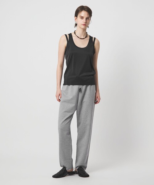 ASTRAET（アストラット）の「＜ASTRAET＞コットン ウラケ テーパードパンツ（スウェットパンツ・レディース・ライトグレー/ダークグレー・FREE）」の7枚目の写真