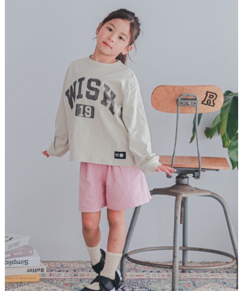 ZERO standerd（ゼロスタンダード）の「ゼロスタンダード WISHロングTシャツ（Tシャツ/カットソー・キッズ・アイボリー/チャコールグレー/ネイビー・100cm/110cm/120cm/130cm/140cm/150cm/160cm）」の7枚目の写真