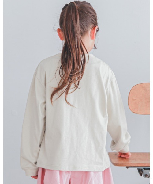 ZERO standerd（ゼロスタンダード）の「ゼロスタンダード WISHロングTシャツ（Tシャツ/カットソー・キッズ・アイボリー/チャコールグレー/ネイビー・100cm/110cm/120cm/130cm/140cm/150cm/160cm）」の8枚目の写真