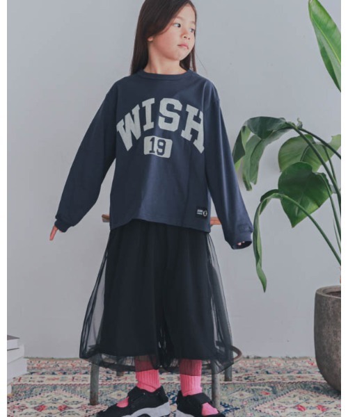 ZERO standerd（ゼロスタンダード）の「ゼロスタンダード WISHロングTシャツ（Tシャツ/カットソー・キッズ・アイボリー/チャコールグレー/ネイビー・100cm/110cm/120cm/130cm/140cm/150cm/160cm）」の10枚目の写真