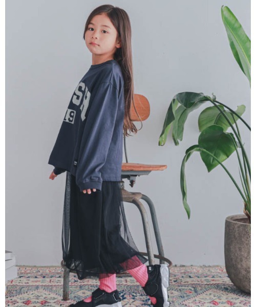 ZERO standerd（ゼロスタンダード）の「ゼロスタンダード WISHロングTシャツ（Tシャツ/カットソー・キッズ・アイボリー/チャコールグレー/ネイビー・100cm/110cm/120cm/130cm/140cm/150cm/160cm）」の11枚目の写真