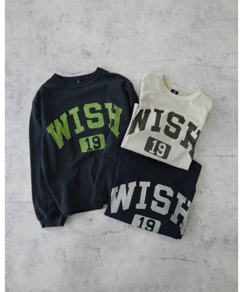 ZERO standerd（ゼロスタンダード）の「ゼロスタンダード WISHロングTシャツ（Tシャツ/カットソー・キッズ・アイボリー/チャコールグレー/ネイビー・100cm/110cm/120cm/130cm/140cm/150cm/160cm）」の15枚目の写真