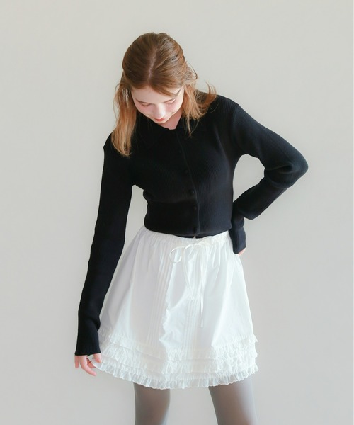 mic by Olu.（ミックバイオルドット）の「＜ ZOZOTOWN限定 ＞リブラインポロニット（ニット/セーター・レディース・ブラック/チャコールグレー/ピンク・FREE）」の18枚目の写真