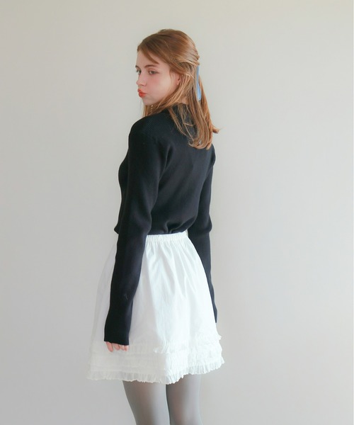 mic by Olu.（ミックバイオルドット）の「＜ ZOZOTOWN限定 ＞リブラインポロニット（ニット/セーター・レディース・ブラック/チャコールグレー/ピンク・FREE）」の19枚目の写真