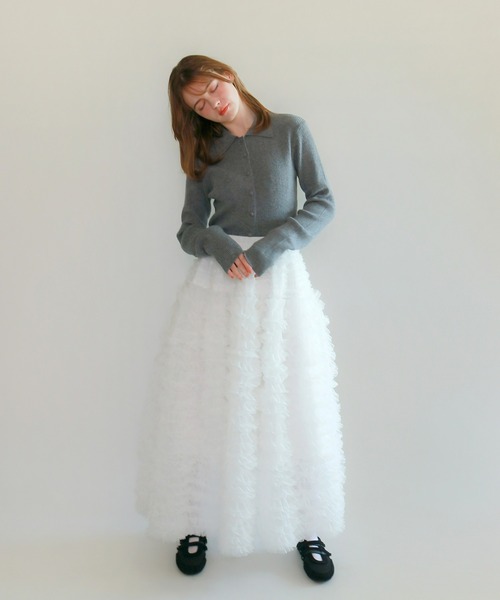 mic by Olu.（ミックバイオルドット）の「＜ ZOZOTOWN限定 ＞リブラインポロニット（ニット/セーター・レディース・ブラック/チャコールグレー/ピンク・FREE）」の12枚目の写真