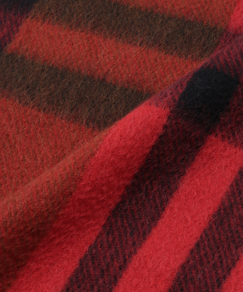 Joshua Ellis（ジョシュアエリス）の「JOSHUA ELLIS（ジョシュア エリス） Primary Black Watch 50/190（マフラー・メンズ・サックスブルー/ブラウン・FREE）」の3枚目の写真