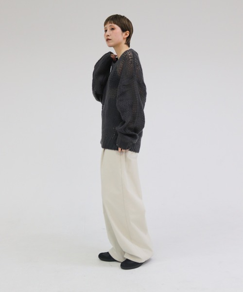 lit(リット)の「Openwork Over Knit(ニット/セーター・レディース・スモークグレー/チャコールグレー/アイボリー・FREE)」の20枚目の写真