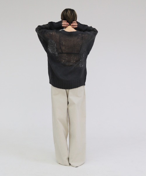 lit(リット)の「Openwork Over Knit(ニット/セーター・レディース・スモークグレー/チャコールグレー/アイボリー・FREE)」の19枚目の写真