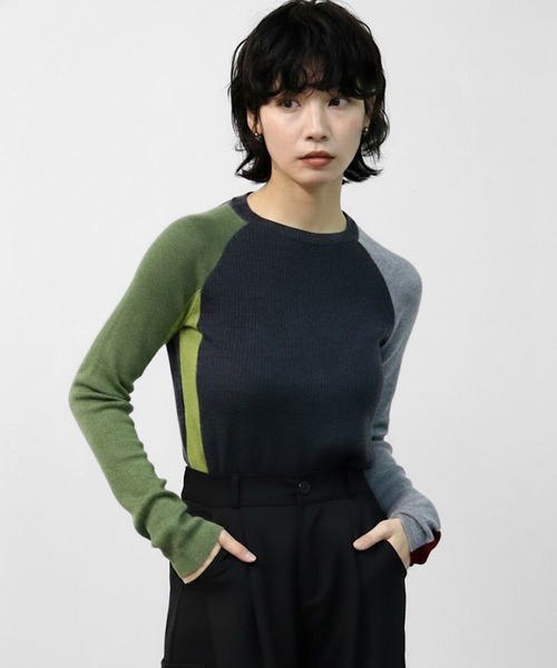 セール】カラーブロックニット COLOR BLOCK KNIT（ニット/セーター