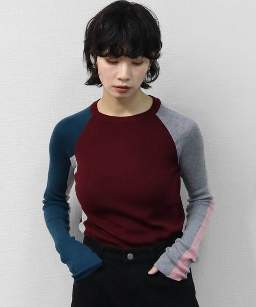 セール】カラーブロックニット COLOR BLOCK KNIT（ニット/セーター