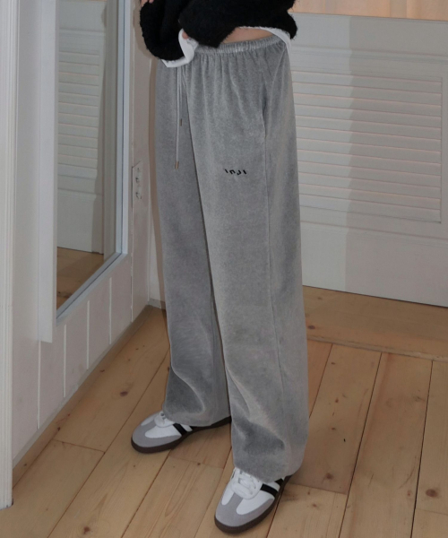 ベロア2WAYスウェットパンツ グレー