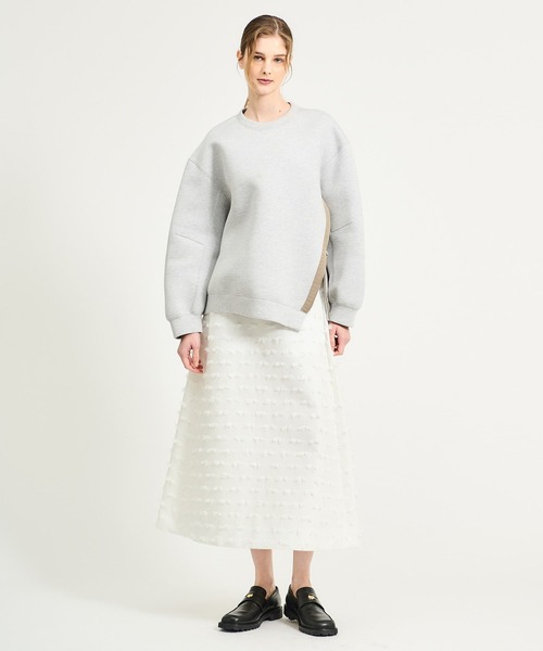 ESTNATION（エストネーション）の「ESTNATION / リボンカットジャガードスカート（スカート・レディース・ブラック/ホワイト・38/36）」の6枚目の写真