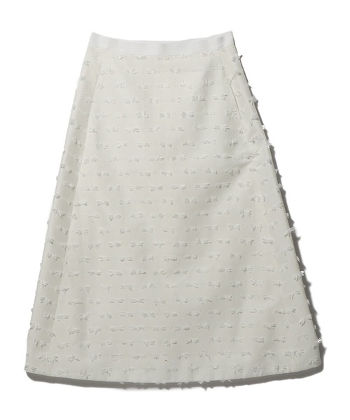 ESTNATION（エストネーション）の「ESTNATION / リボンカットジャガードスカート（スカート・レディース・ブラック/ホワイト・38/36）」の7枚目の写真