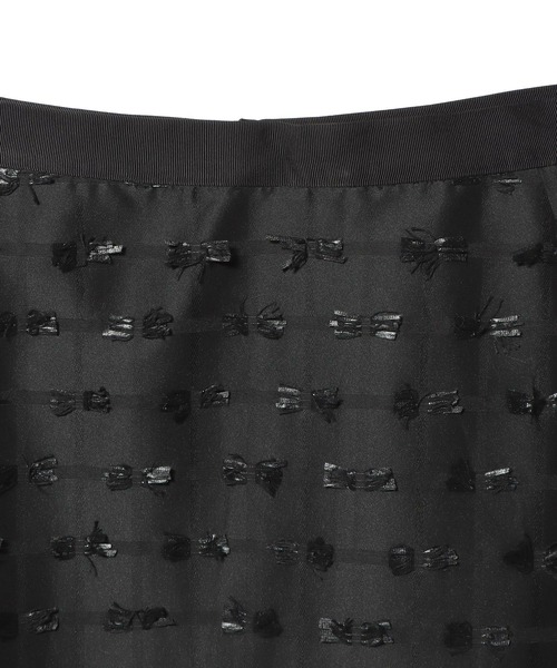 ESTNATION（エストネーション）の「ESTNATION / リボンカットジャガードスカート（スカート・レディース・ブラック/ホワイト・38/36）」の9枚目の写真