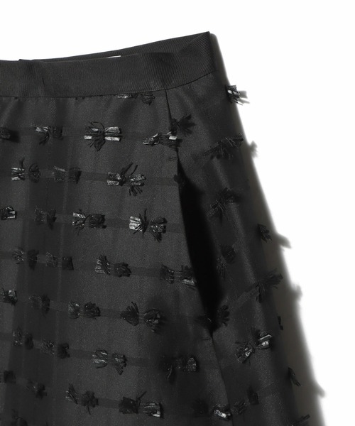 ESTNATION（エストネーション）の「ESTNATION / リボンカットジャガードスカート（スカート・レディース・ブラック/ホワイト・38/36）」の11枚目の写真