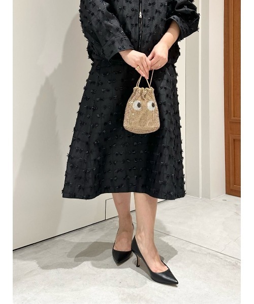 ESTNATION（エストネーション）の「ESTNATION / リボンカットジャガードスカート（スカート・レディース・ブラック/ホワイト・38/36）」の14枚目の写真