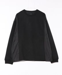 /MMMM/サイドパネルドロングスリーブTEE