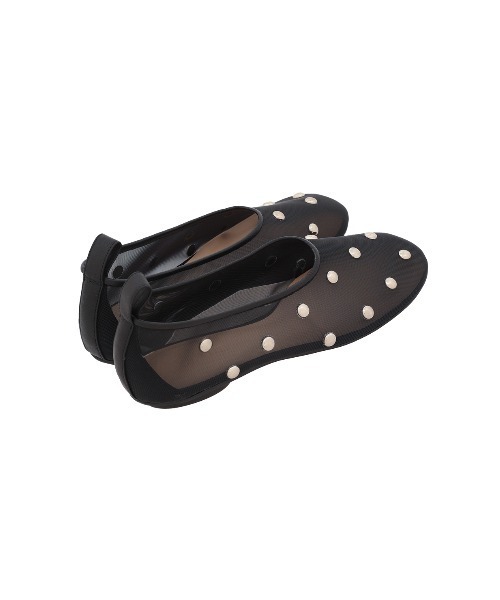 CLANE（クラネ）の「STUDDED MESH FLAT SHOES（パンプス・レディース・ベージュ/ブラック・36/37/38）」の11枚目の写真