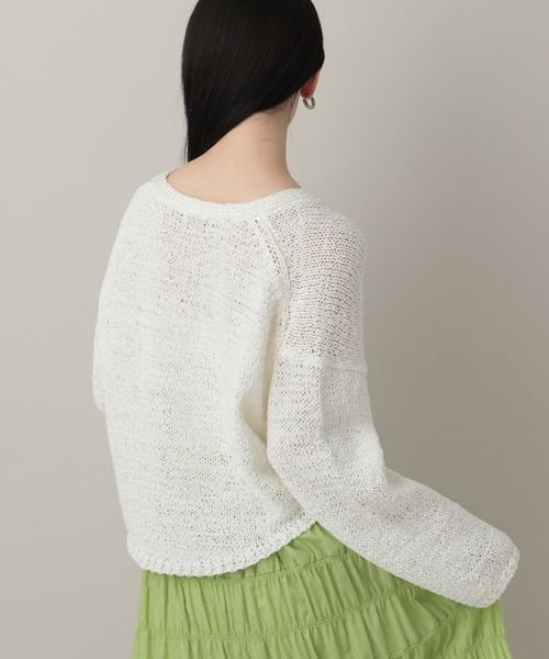 A part by（アパートバイ）の「テープヤーンニットカーディガン（カーディガン/ボレロ・レディース・ブルー系その他3/チャコールグレー/オフホワイト/ピンク系その他・FREE）」の8枚目の写真