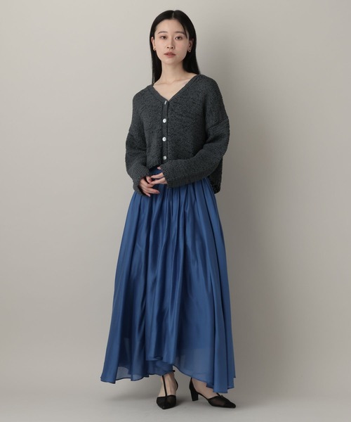 A part by（アパートバイ）の「テープヤーンニットカーディガン（カーディガン/ボレロ・レディース・ブルー系その他3/チャコールグレー/オフホワイト/ピンク系その他・FREE）」の10枚目の写真