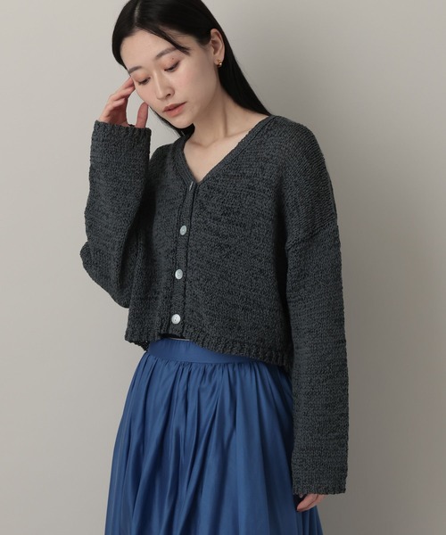 A part by（アパートバイ）の「テープヤーンニットカーディガン（カーディガン/ボレロ・レディース・ブルー系その他3/チャコールグレー/オフホワイト/ピンク系その他・FREE）」の13枚目の写真