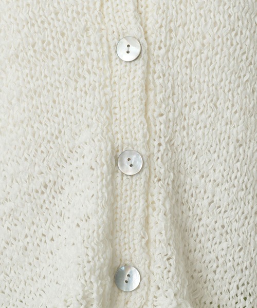 A part by（アパートバイ）の「テープヤーンニットカーディガン（カーディガン/ボレロ・レディース・ブルー系その他3/チャコールグレー/オフホワイト/ピンク系その他・FREE）」の9枚目の写真