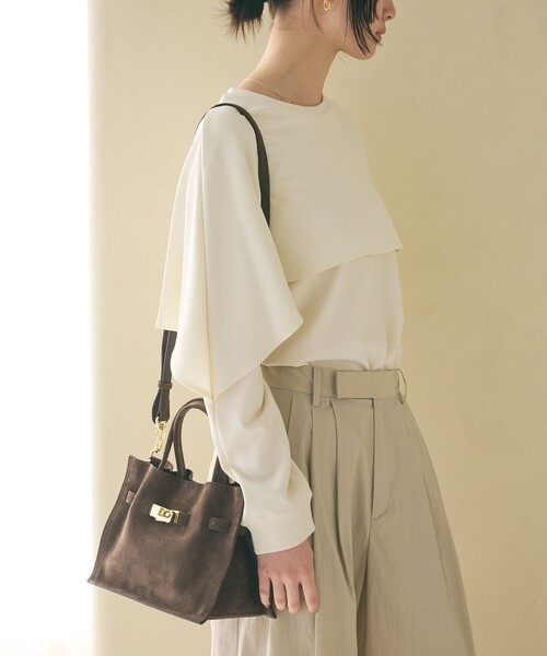 VIOLAd'ORO（ヴィオラドーロ）の「＜VIOLAd’ORO＞スエード 2WAY トートバッグ（ショルダーバッグ・レディース・モカ・FREE）」の2枚目の写真