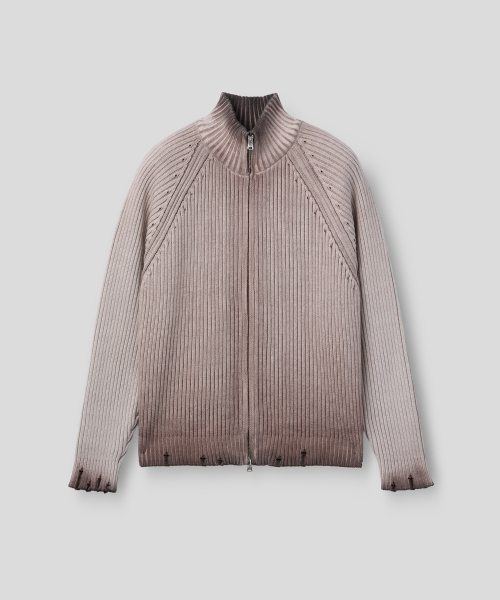 MUSK ZIP-UP KNIT (BROWN)