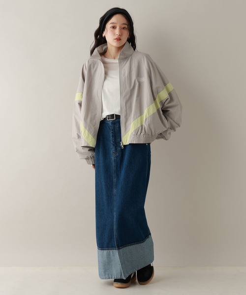 RAGEBLUE（レイジブルー）の「選べるシルエット/スタンドネックナイロンブルゾン（ブルゾン・レディース・ネイビー/オフホワイト/ライトグレー・MEDIUM/LARGE）」の9枚目の写真