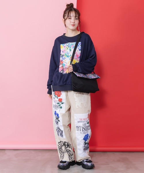 ScoLar(スカラー)の「661433:柄x無地2way口折れミニショルダーバッグ(ショルダーバッグ・レディース・オフホワイト/ブラック/キャメル・FREE)」の5枚目の写真