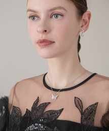 Leja（レジャ）の「【LEJA】バタフライストーンネックレス結婚式 パーティー 成人式 二次会 同窓会 お呼ばれ オケージョン 20代 30代（ネックレス）」