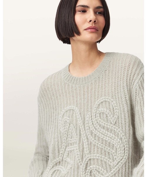ALLSAINTS(オールセインツ)の「CHAIN ALLSAINTS EMBROIDERED JUMPER | CHAIN ALLSAINTS 刺繍 ニット・セーター(ニット/セーター・レディース・グリーン系その他・XS/S/M)」の2枚目の写真