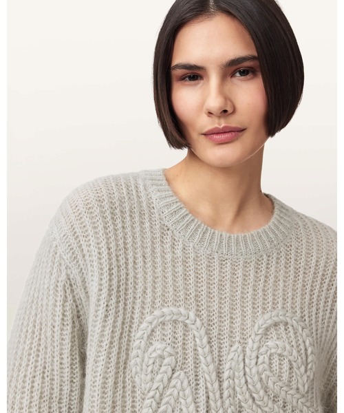 ALLSAINTS(オールセインツ)の「CHAIN ALLSAINTS EMBROIDERED JUMPER | CHAIN ALLSAINTS 刺繍 ニット・セーター(ニット/セーター・レディース・グリーン系その他・XS/S/M)」の6枚目の写真