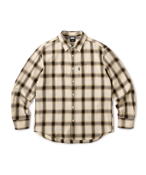 FTC（エフティーシー）の「SHADOW PLAID SHIRT（シャツ/ブラウス・メンズ・ブラック/アイボリー/ブルー・MEDIUM/LARGE/X-LARGE）」の2枚目の写真