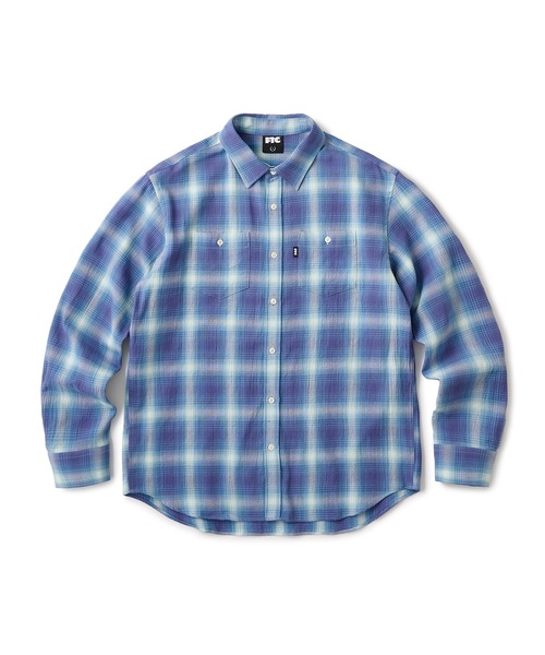 FTC（エフティーシー）の「SHADOW PLAID SHIRT（シャツ/ブラウス・メンズ・ブラック/アイボリー/ブルー・MEDIUM/LARGE/X-LARGE）」の3枚目の写真