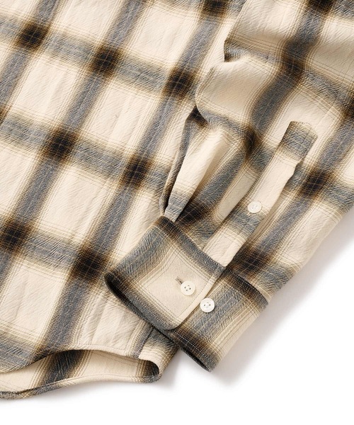 FTC（エフティーシー）の「SHADOW PLAID SHIRT（シャツ/ブラウス・メンズ・ブラック/アイボリー/ブルー・MEDIUM/LARGE/X-LARGE）」の8枚目の写真