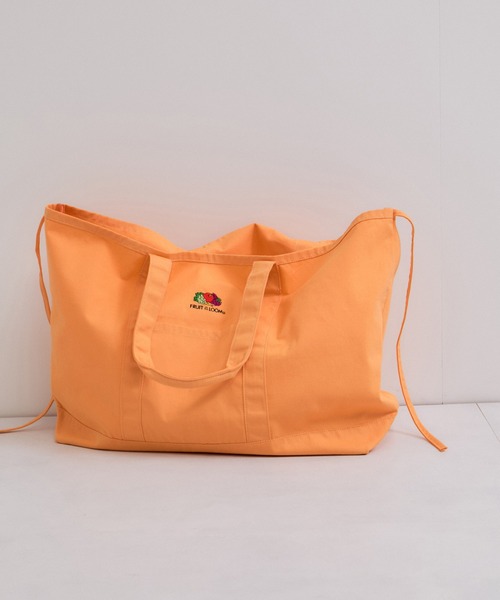FRUIT OF THE LOOM（フルーツオブザルーム）の「【FRUIT OF THE LOOM】TOTEBAG/別注（トートバッグ・レディース・オレンジ/グリーン系その他/ダークパープル・FREE）」の3枚目の写真