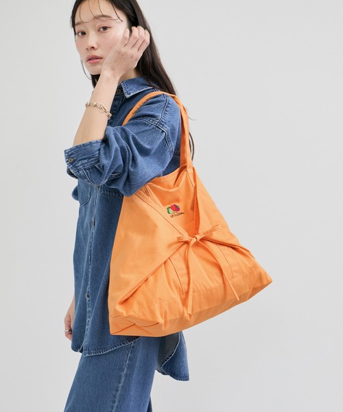FRUIT OF THE LOOM（フルーツオブザルーム）の「【FRUIT OF THE LOOM】TOTEBAG/別注（トートバッグ・レディース・オレンジ/グリーン系その他/ダークパープル・FREE）」の17枚目の写真