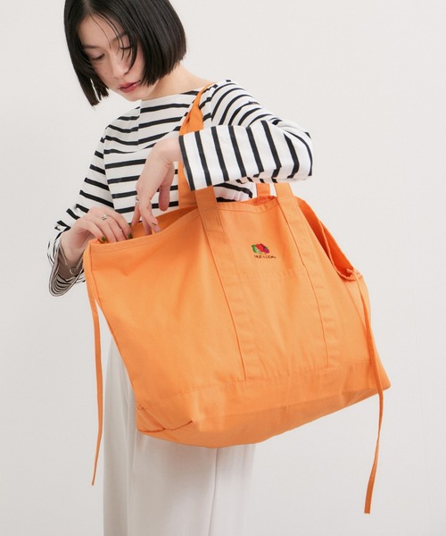 FRUIT OF THE LOOM（フルーツオブザルーム）の「【FRUIT OF THE LOOM】TOTEBAG/別注（トートバッグ・レディース・オレンジ/グリーン系その他/ダークパープル・FREE）」の18枚目の写真