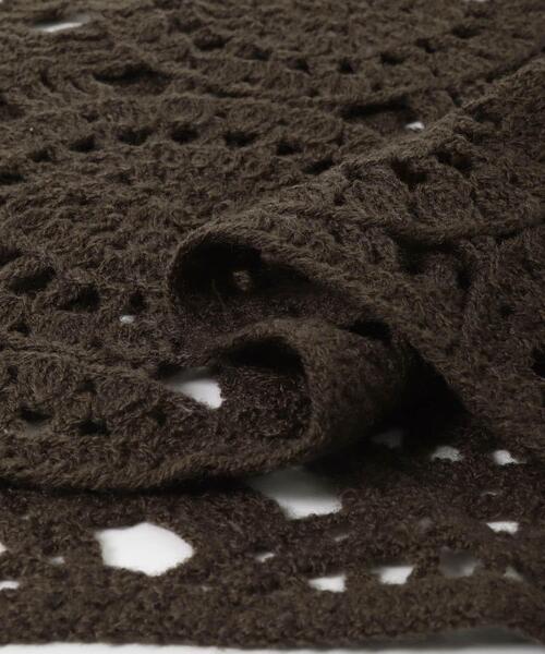 KBF(ケイビーエフ)の「トライアングルクロシェスカーフ(バンダナ/スカーフ・レディース・ダークブラウン/アイボリー・ONE)」の17枚目の写真