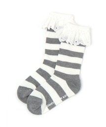 LOWRYS FARM | ボーダーレースソックス　636235(ソックス/靴下)