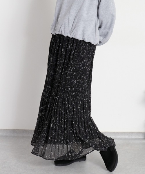 cepo（セポ）の「ランダムプリーツスカート（スカート・レディース・ホワイト系その他/チャコール/ブラック系その他・M）」の2枚目の写真