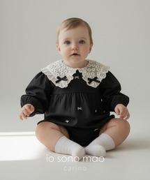 io sono mao carino（イオソノマオカリーノ）の「[web限定]ﾘﾎﾞﾝﾓﾁｰﾌﾏｰﾗｰｶﾗｰﾛﾝﾊﾟｰｽ（ロンパース）」