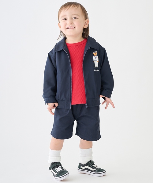 petit main(プティマイン)の「【TeddyBear】スイングジャケット(ブルゾン・キッズ・ネイビー/ライトベージュ・120cm/90cm/100cm/110cm/130cm)」の16枚目の写真