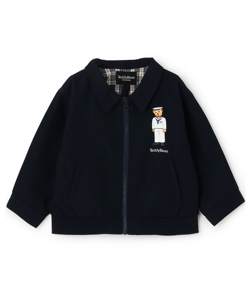 petit main(プティマイン)の「【TeddyBear】スイングジャケット(ブルゾン・キッズ・ネイビー/ライトベージュ・120cm/90cm/100cm/110cm/130cm)」の3枚目の写真