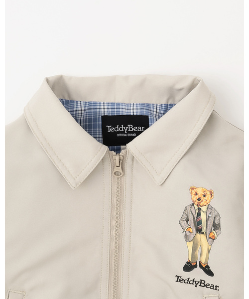 petit main(プティマイン)の「【TeddyBear】スイングジャケット(ブルゾン・キッズ・ネイビー/ライトベージュ・120cm/90cm/100cm/110cm/130cm)」の5枚目の写真
